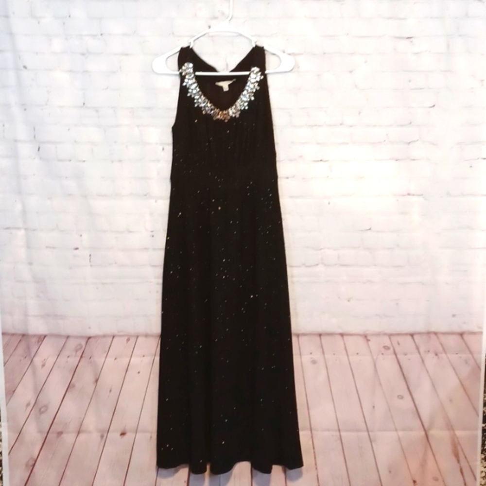 Whimigoth Jewel  Sleeveless Maxi Beaded Evening Gown  Dress  SP